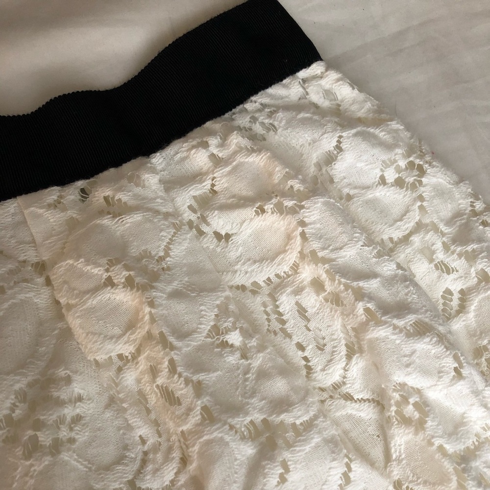 Loft white lace skirt
